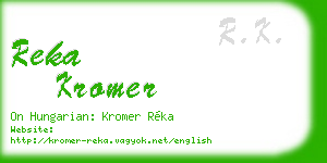 reka kromer business card